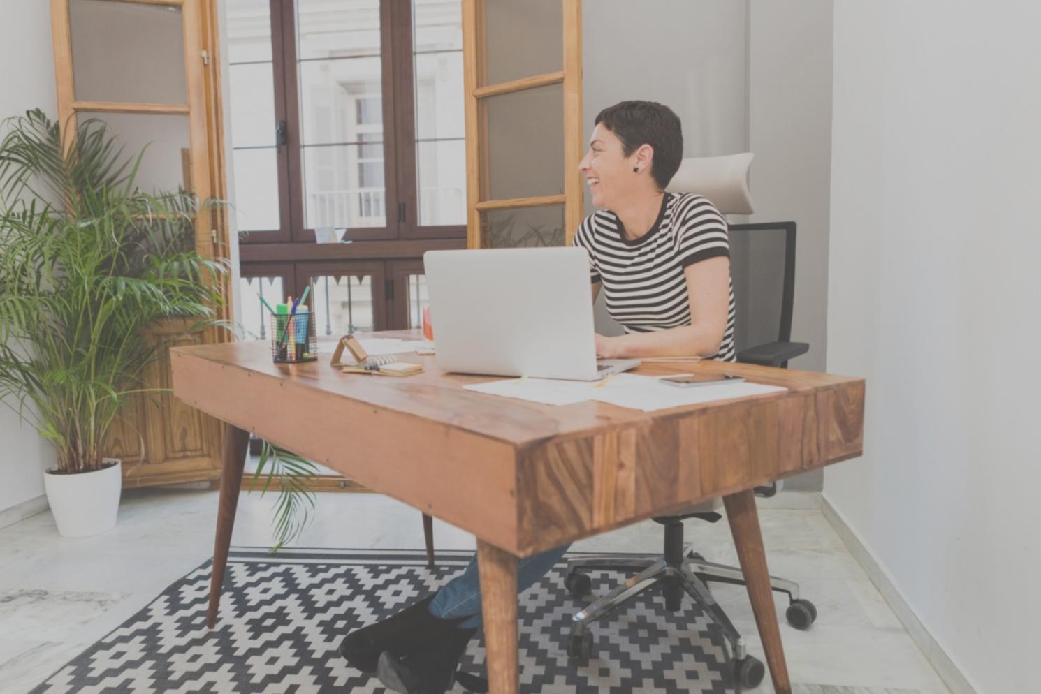 Student working through budget software training module